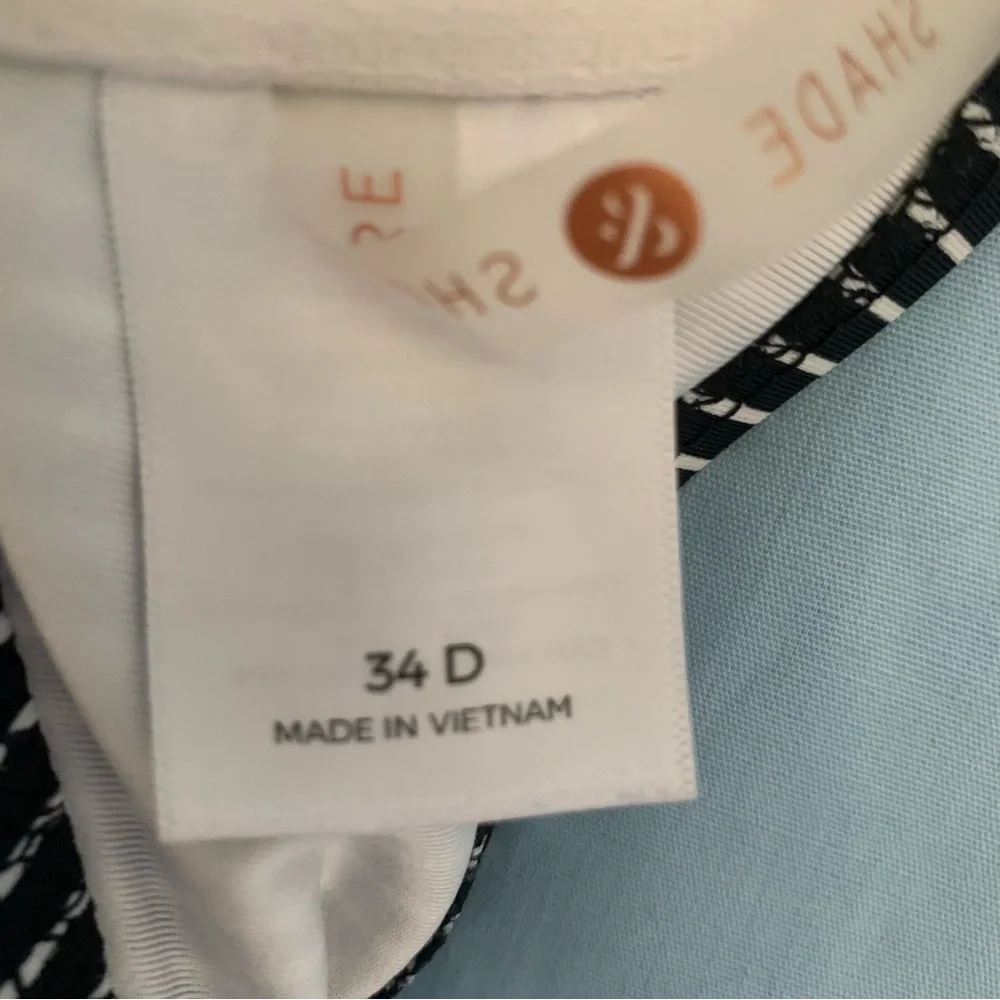 Shade & Shore 34D Black & White Padded Bikini Swim Top EUC - Picture 7 of 8
